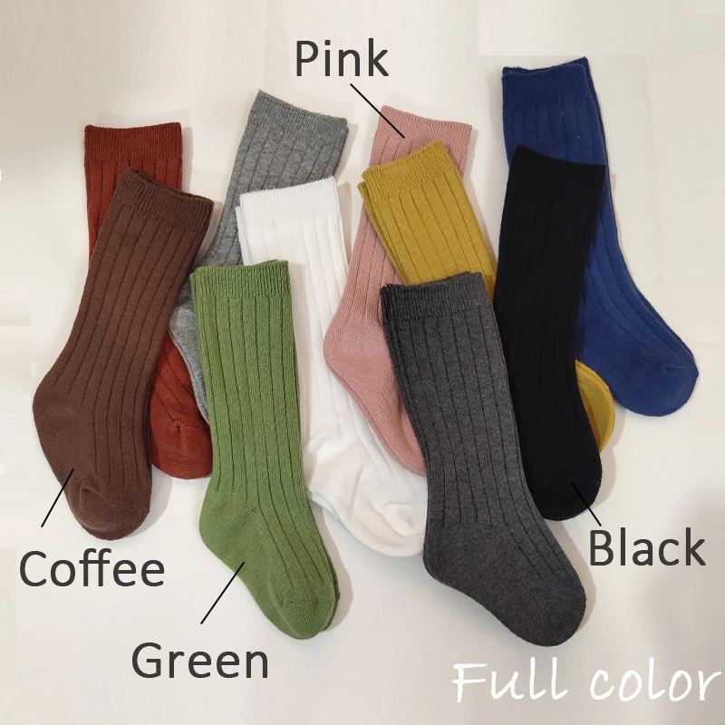 

Children's Solid Color Tube Socks In s Cotton Socks To Keep Warm In Autumn And Winter