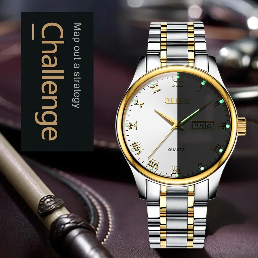 

Present Bracelet net red popular original quartz movement calendar luminous simple men and women watch birthday gifts