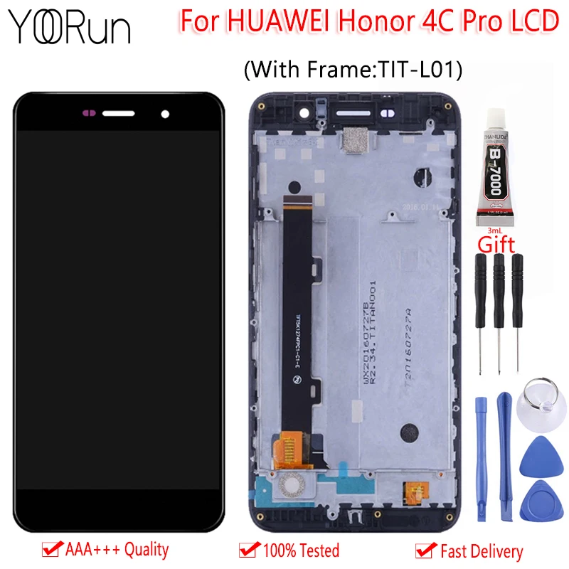5," для Huawei Honor 4C Pro ЖК-дисплей сенсорный экран дигитайзер в сборе с рамкой для Huawei Y6 Pro дисплей TIT-L01