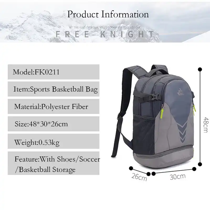 basketball bag with shoe compartment