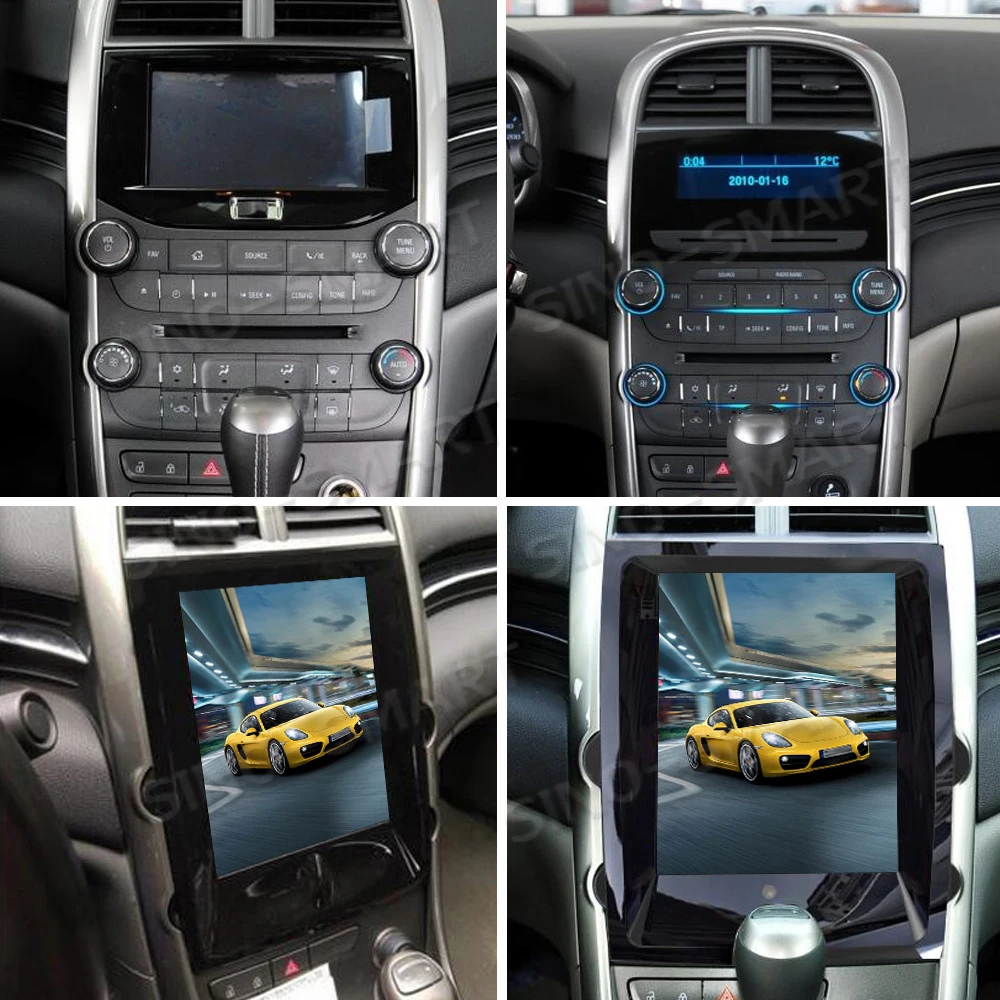 Sinosmart 9,7 'Android 8,1 Tesla стиль вертикальный экран автомобиля gps Мультимедиа Радио Навигация плеер для Chevrolet Malibu 2012