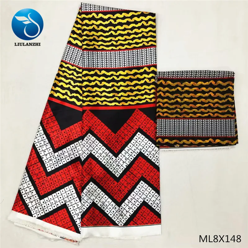 ML8X148 LIULANZHI принт африканская Ткань 6 ярдов Анкара полиэстер воск Шелковый воск для ткани ML8X45 - Цвет: ML8X148
