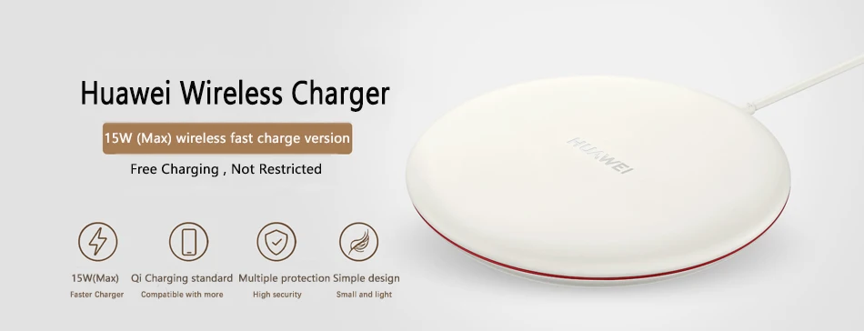 Huawei CP60 QI Max 15 Вт Быстрое беспроводное зарядное устройство для iphone8Xs Max/XR/X/huawei Mate20 Pro/RS Galaxy S9+ быстрое зарядное устройство
