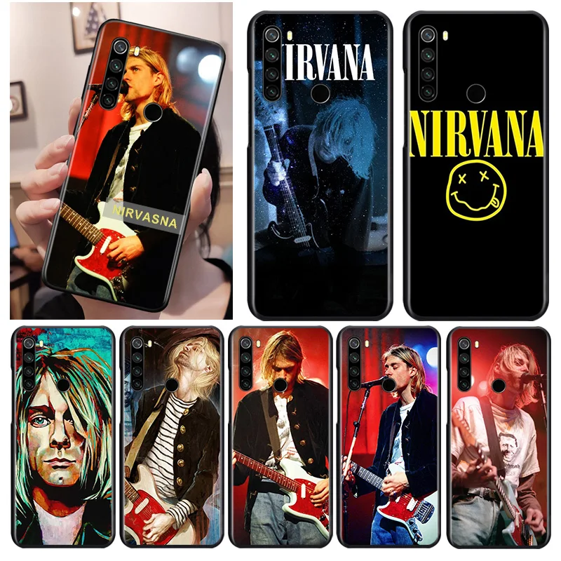

Nirvana Kurt Cobain Black Cover For Xiaomi Redmi Note 9 9S 8T 8 7 6 5A 5 4X 4 Pro Max Soft Phone Case