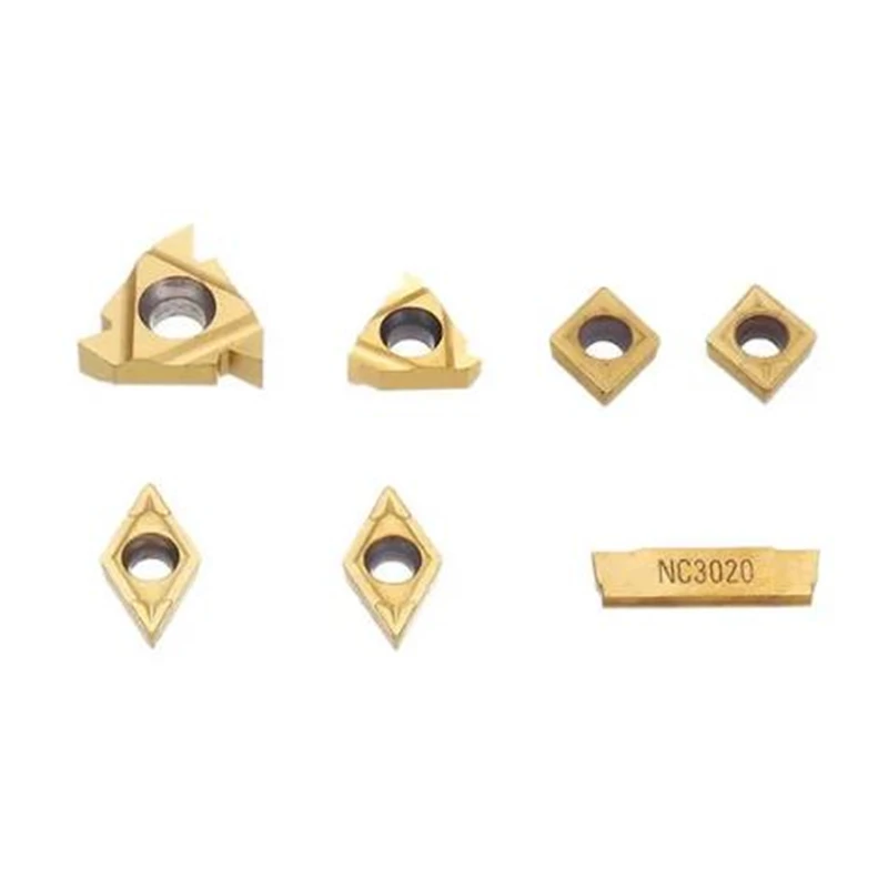 

7pcs Carbide Inserts CCMT060204, 11IR, 16ER, MGMN200, DCMT070204 for 12mm Shank Lathe Boring Bar Turning Tool Holder