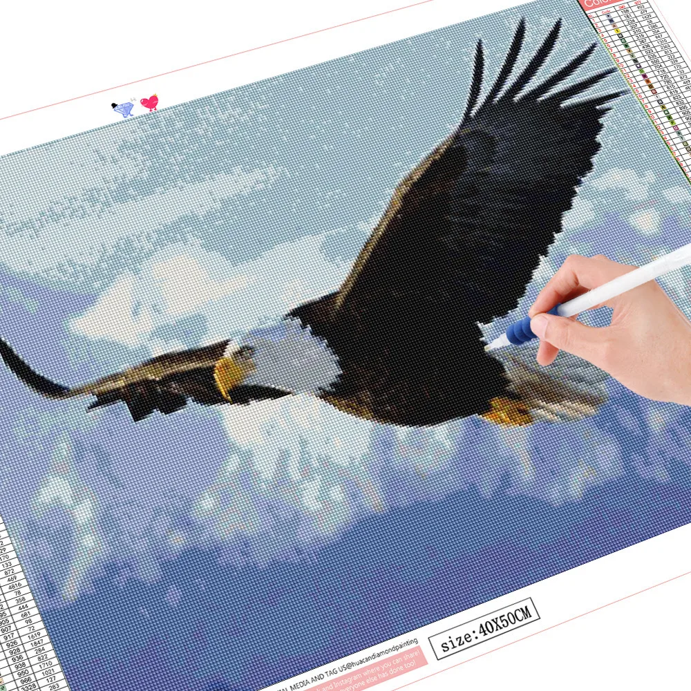 Diamond Embroidery Animals 5D Diamond Painting Full Square Eagle Diamond Mosaic Bird Picture Of Rhinestone Home Decor (2)