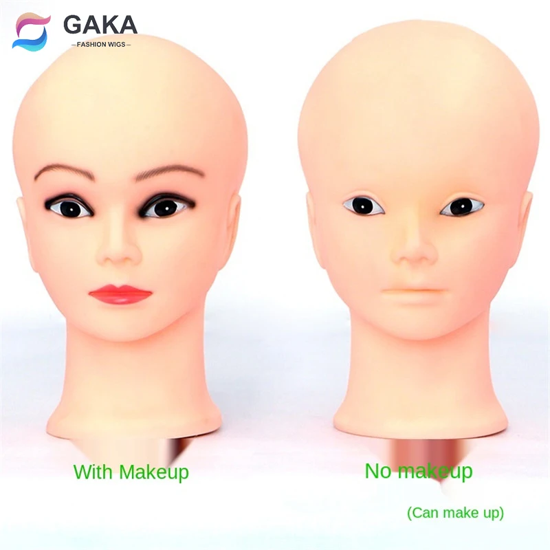 

Голова манекена без макияжа для практики макияжа, голова для обучения макияжу для парика, стойка для женской массажной мягкой головы