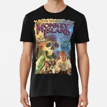 Camiseta Monkey Island, videojuegos, Pixelart, imagen de píxel, Sprites, Retro, clásico, Vintage, jugador de juegos