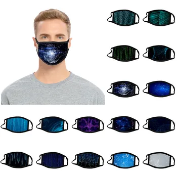 

Adult Man Washable Mask Printed Face Mask Cloth Mouth Mask Reusable Mouth Caps Dustproof Windproof Mouth Cover masques#20
