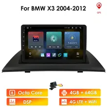 Android 10 Car Radio GPS Navigation for BMW X3 E83 2004 - 2008 2009-2012 Multimedia 1080P Video Player USB Wifi 4G Double Din FM