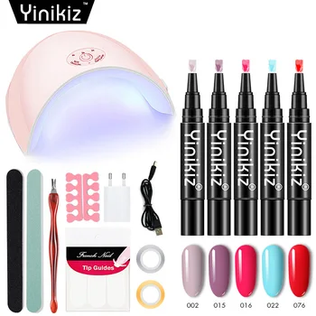 

2020 New Nail Set Multicolor Gel Nail Gel Pen Nail Dryer Manicure Set 3 In 1 Nail Pen Spinning Out Gel Nail Set Combination