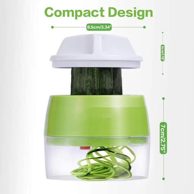 Handheld Spiralizer Vegetable Fruit Slicer 4 in 1 Adjustable Spiral Grater Cutter Salad Tools Zucchini Noodle Spaghetti Maker 2