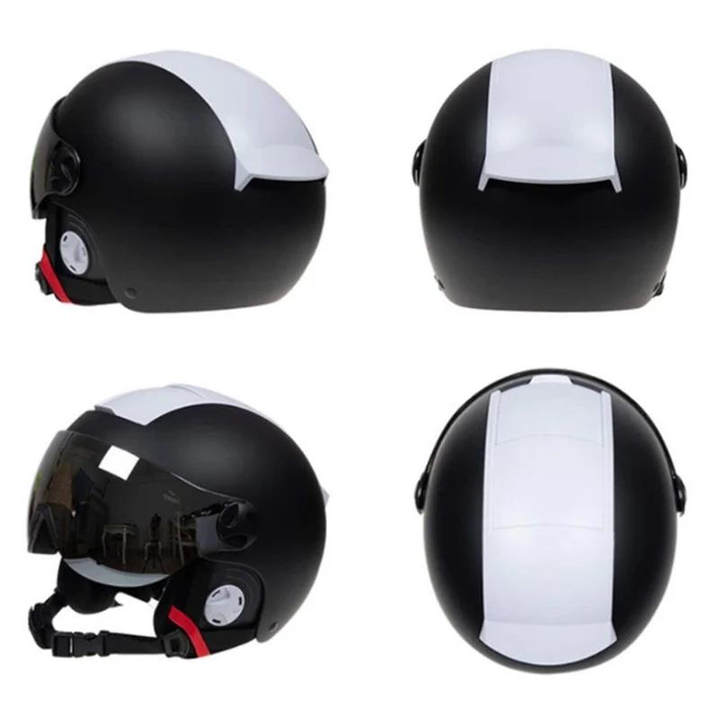 LOCLE CE Certification Skiing Helmet Men Women Ski Helmet Outdoor Sports Ski Snowboard/Skateboard Helmet ABS+PC+EPS 52-63cm - Цвет: Black White