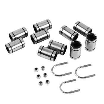 

for Prusa i3 MK2/MK2S/MK3 3D printer DIY parts,3PCS Stainless Steel U-bolts, 10PCS Linear Bearings LM8UU