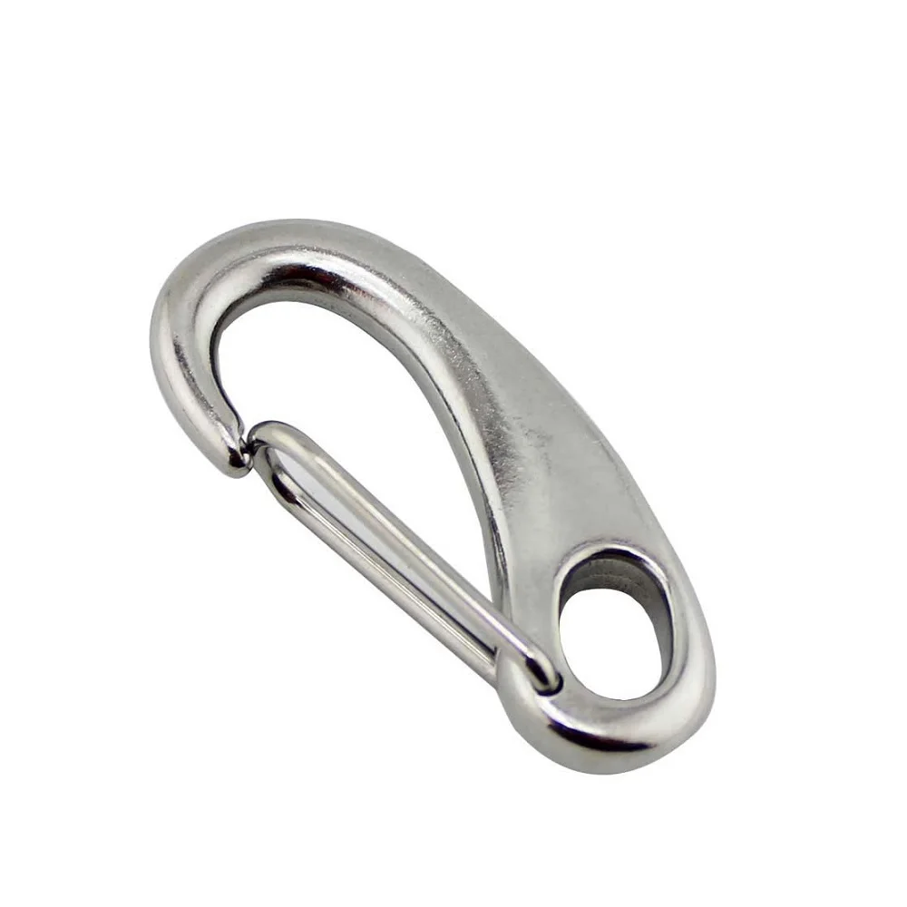 

Flag Pole Spring Snap Hook Clip Multifunctional Egg Shape Quick Link Carabiner 304 Stainless Steel Flagpole