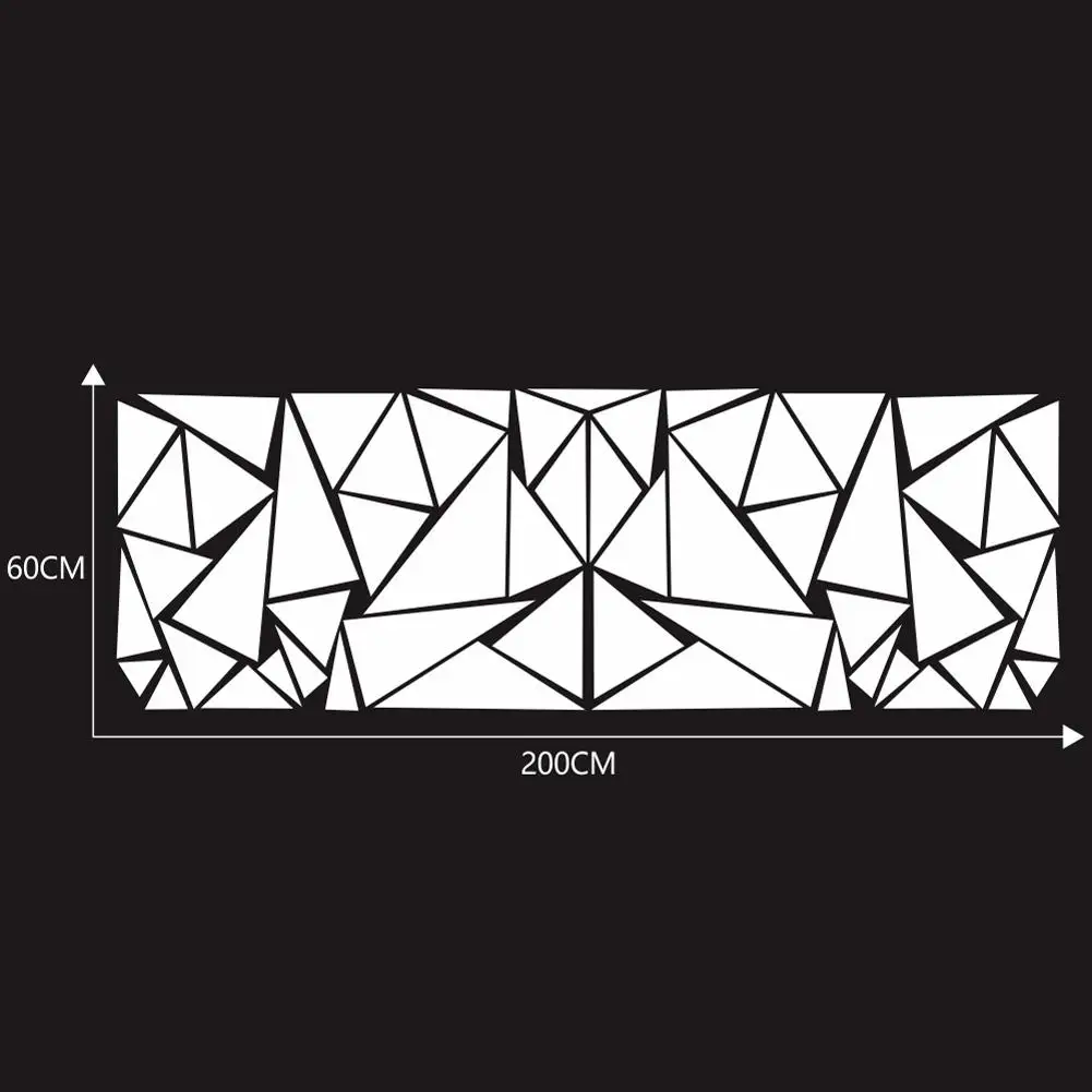 200x60 см автомобильные наклейки матовые черные треугольники Автомобильная