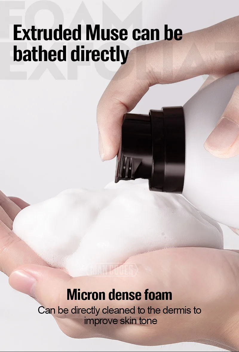 MANCODES 350 мл Niacinamide отбеливающий купальный мусс для всего тела, моющий кожу, увлажняющий, отшелушивающий гель для ухода за телом