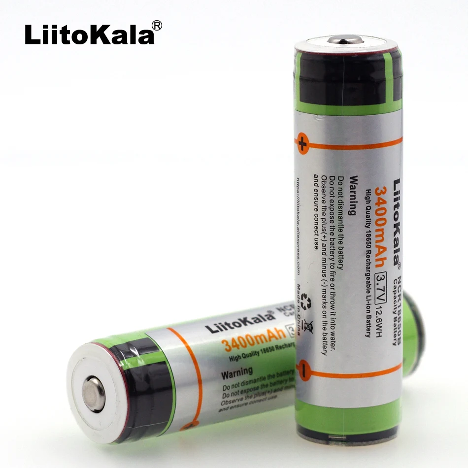 Liitokala New Protected Original 3.7V Rechargeable battery 18650 NCR18650B 3400mAh with PCB for flashlight Battery | Электроника