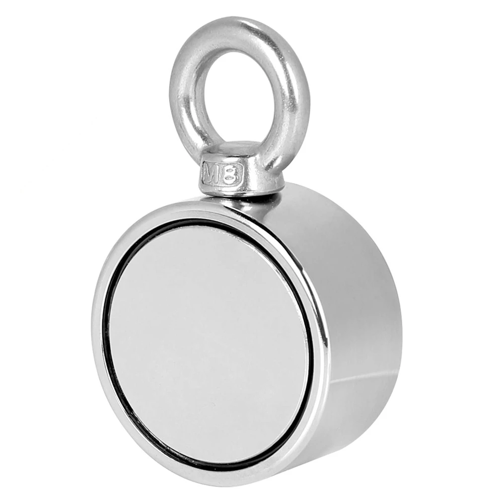 

Super Strong Double Side 350kg D60mm Neodymium Fishing Salvage Recovery Magnet For Detecting Metal Treasure Powerful Magnetic