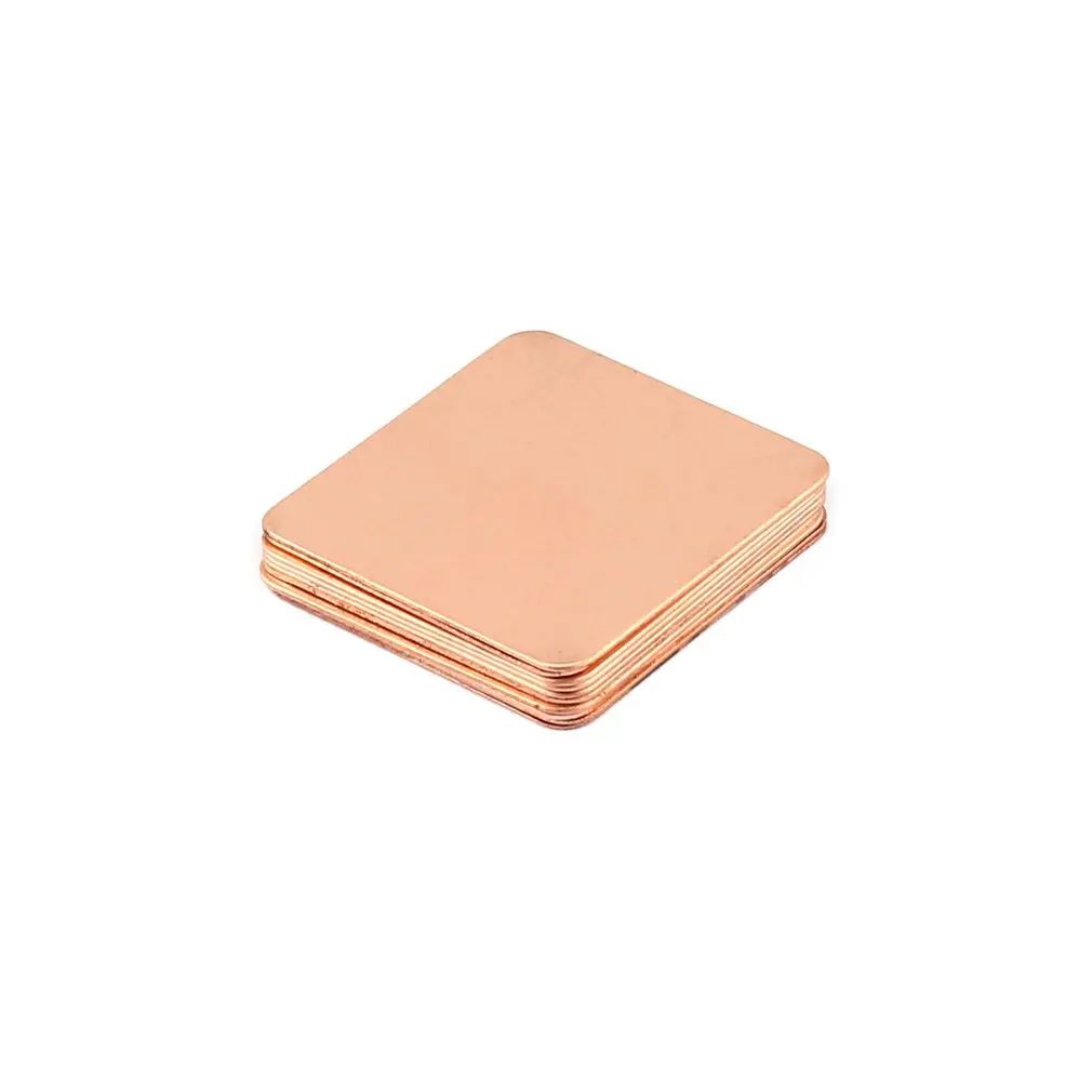 10pcs Pure Copper Heatsink Shim Thermal Pad Barrier for Laptop Graphics Card 20mmx20mm 0.3mm 0.5mm 0.8mm 1.0mm 1.2mm