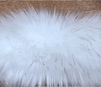 

Faux fur Haipai 65mm plush white clip silver plush silver plush cloth Haipai artificial fur ball fabric