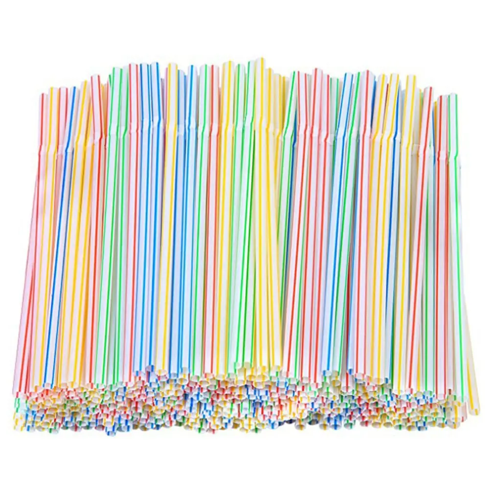 400 Piezas Pajitas Desechables Pajitas de Plastico Flexibles Pajitas de Colores para Beber Fiestas Niños 