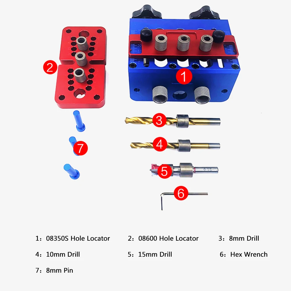 3-в-1 из шаблона для отверстий под косой Системы Дырокол универсальный шаблон устройство Doweling набор деревообрабатывающий инструмент сверла набор инструментов для отличный деревообрабатывающий