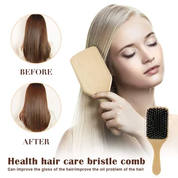 

Hair Brush Bristle Hairbrush for Thin Long Short Wet or Dry Hair Adds Shine and Make Hair Smooth for Men Women Kids SK88