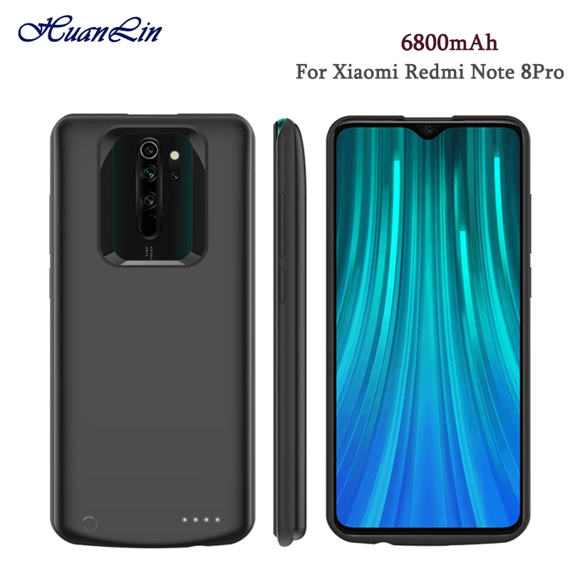 Высококачественный чехол для внешнего аккумулятора 6800 мАч Xiaomi Redmi Note 8Pro запасной