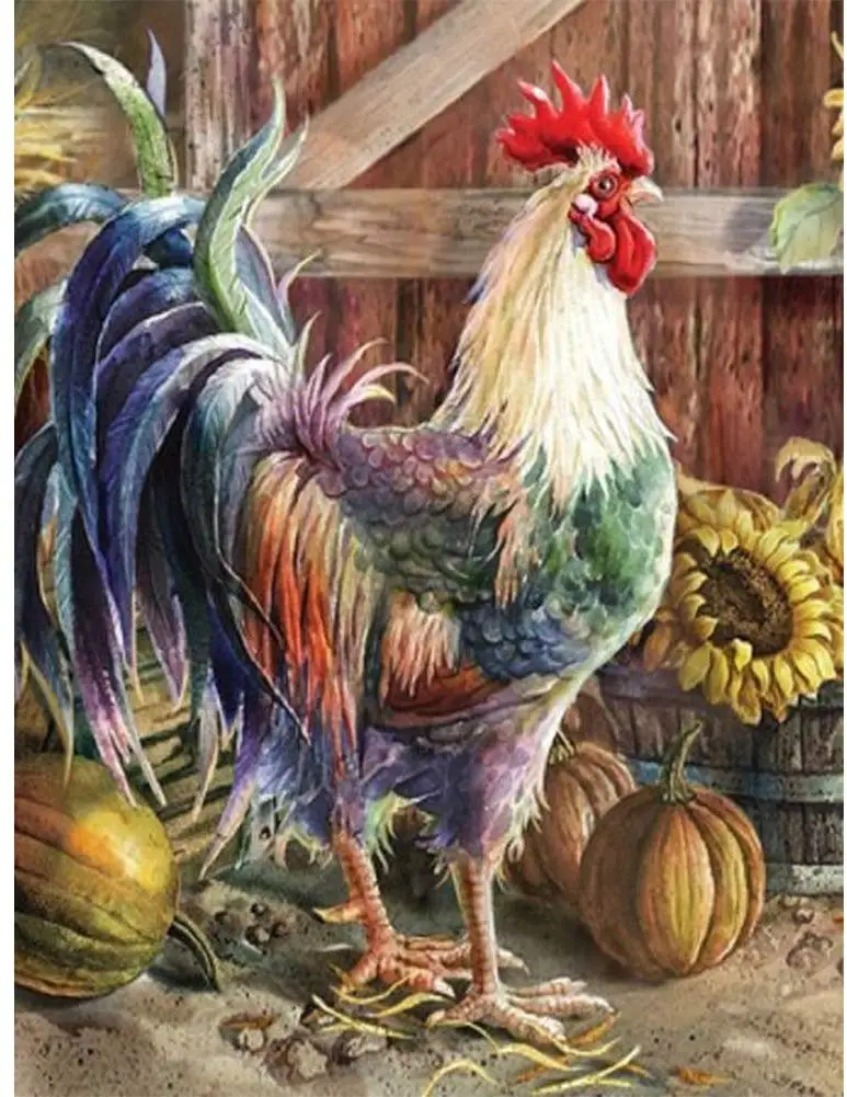 Картина петухи живопись