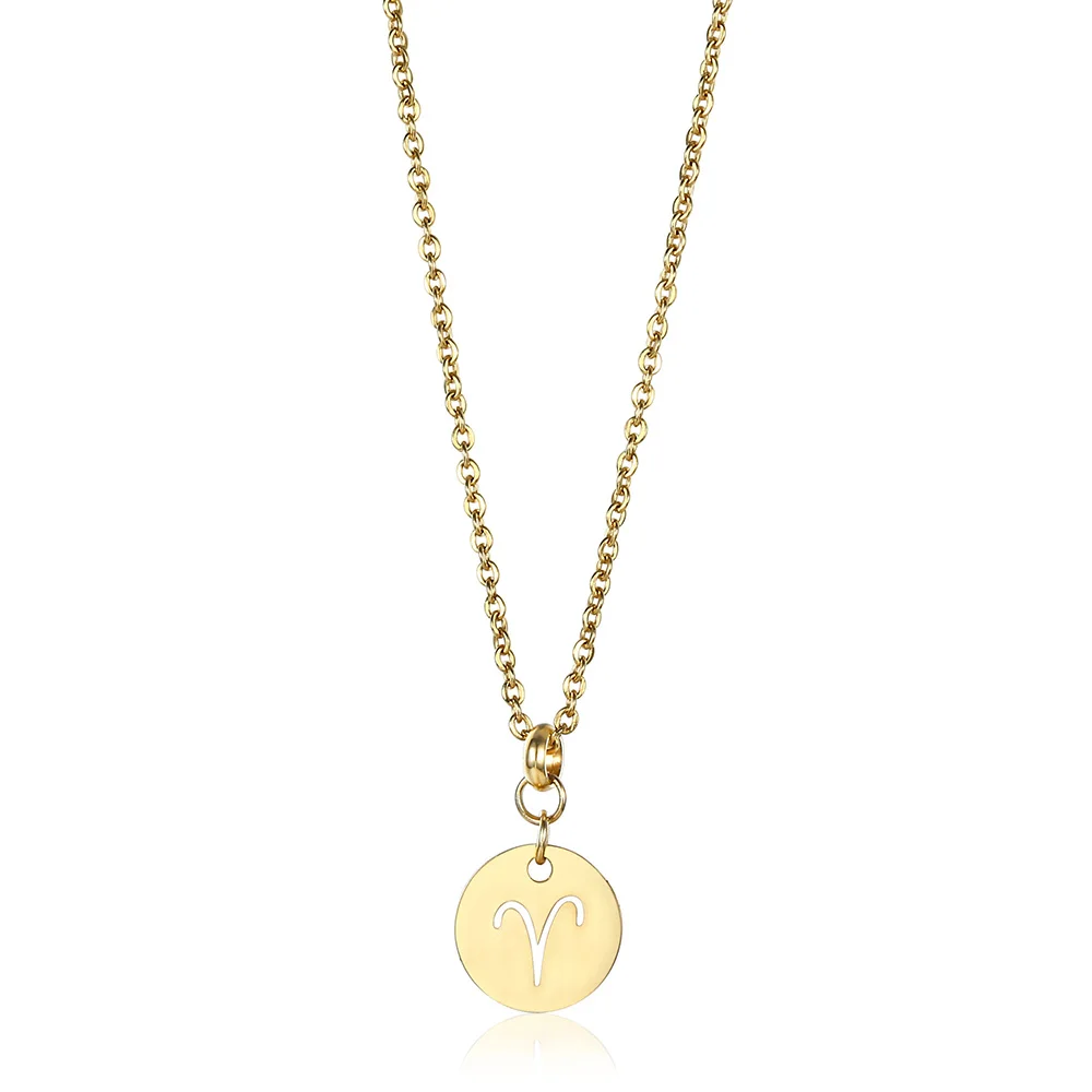 Женское Ожерелье с 12 знаками Зодиака Трендовое Элегантное ожерелье кулоном в