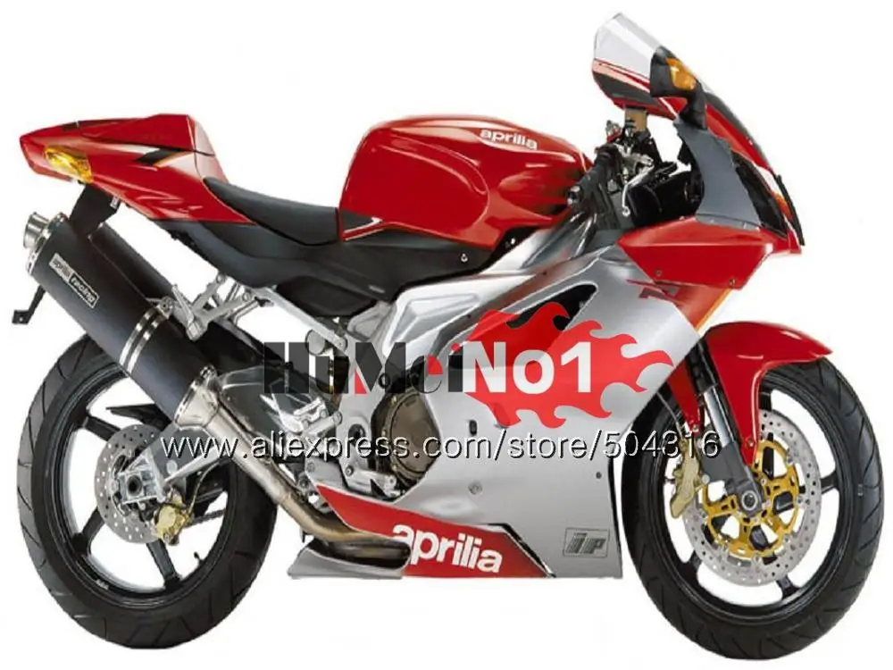 Средства ухода за кожей для Aprilia RSV1000R Mille RV60 RSV1000RR РСВ 1000 8MC. 0 RSV1000 R RR 2003 2004 2005 2006 03 04 05 06 обтекатель красный серебристый - Цвет: No. 22