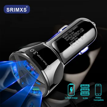 

Car Cigarette Lighter 3 Port Quick QC 3.0 Universal Fast Charger Splitter Universal for Mobile Phone