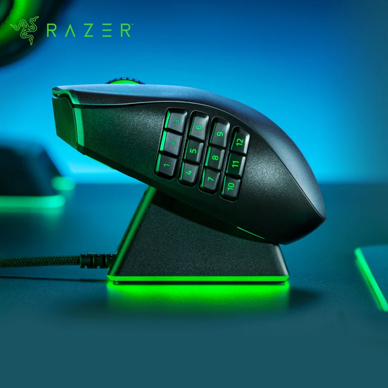 Razer Mouse Chroma Dock Dock Doca Magnética com Status de Carga Iluminação Rgb Cromada Pés Gecko Antiderrapantes - Imagem 5