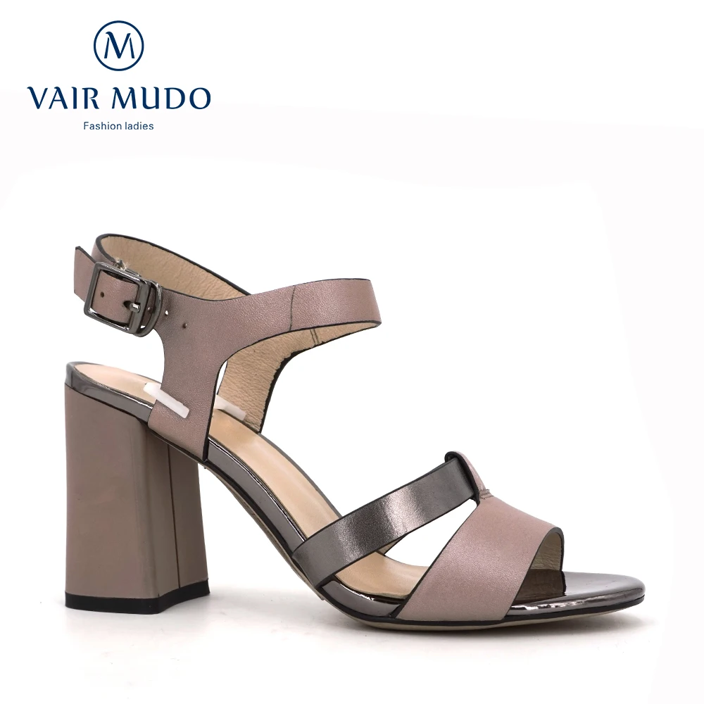 

VAIR MUDO Women Elegant Shoes Sandals Spring Autumn Fashion Ladies High heels Genuine Leather basic Shallow Professional LX31