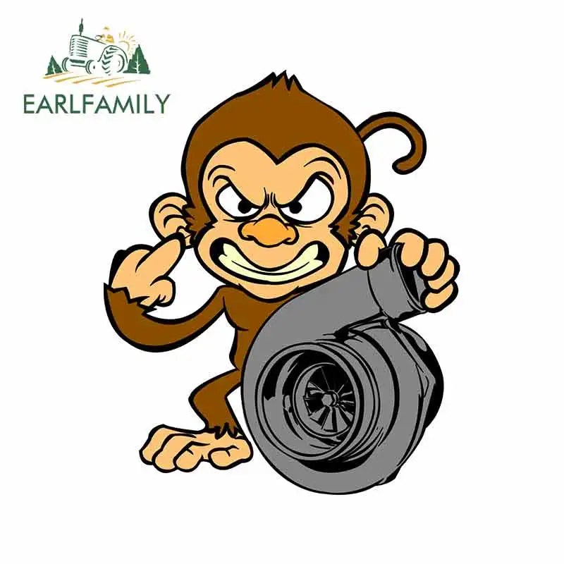 EARLFAMILY 13 см X 11 для обезьяны турбо Новинка отличная наклейка подходит фургона SUV