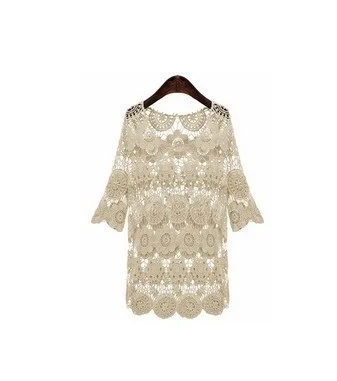 Beige Женское белое просвечивающее Кружевное облегающее платье с цветочным принтом для вечеринки и свидания, офисное женское платье весна-лето, базовое платье - Цвет: Beige