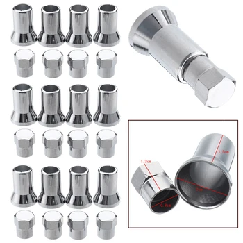 

TR413 Chrome Car Truck Tire Wheel Tyre Valve Stem Hex Cap + Sleeve Cover 24/Pack