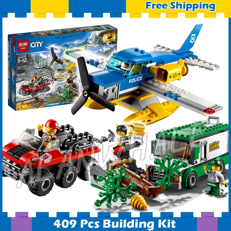 lego city police mountain river heist