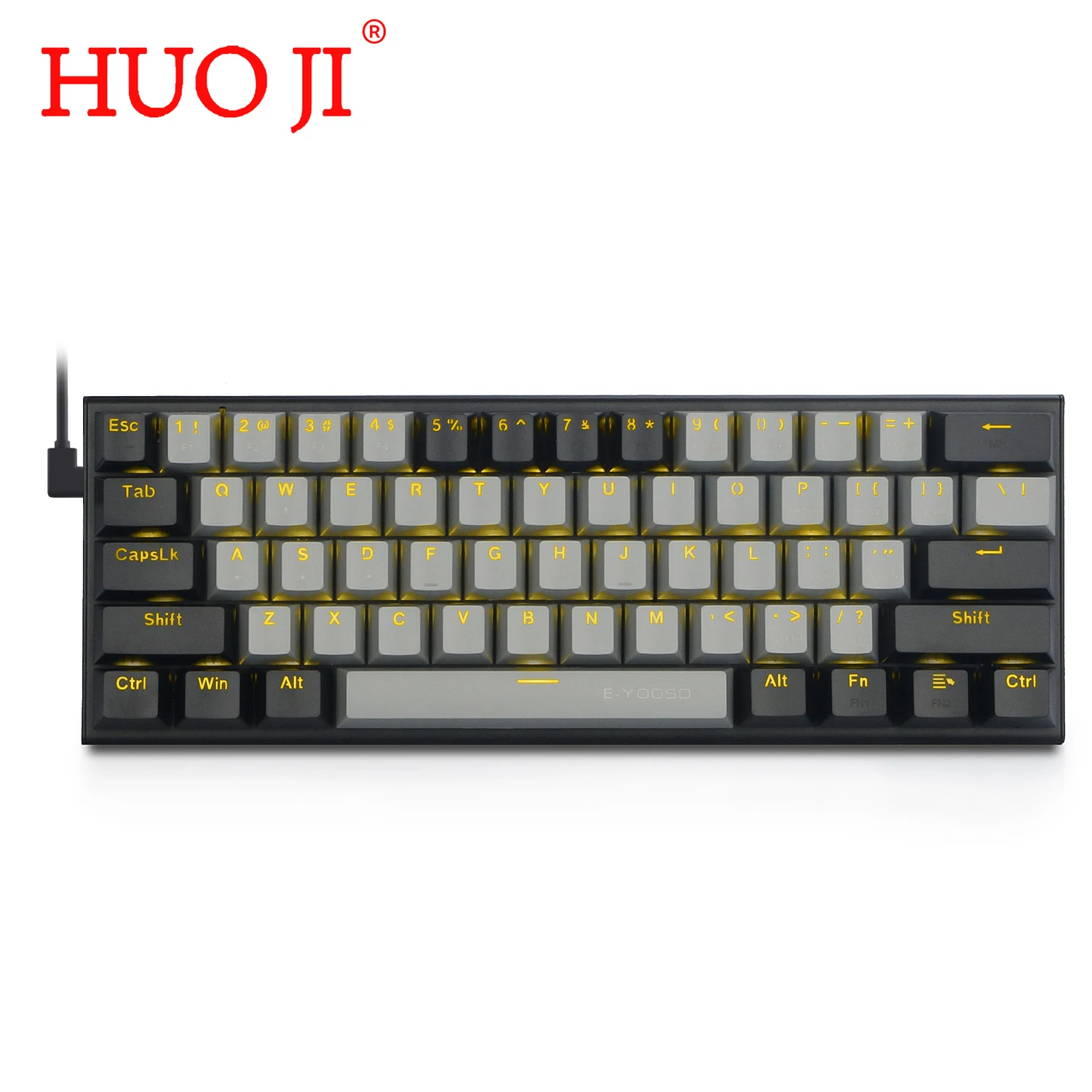 Механическая USB-клавиатура HUO JI E-YOOSO 60% Проводная игровая механическая клавиатура