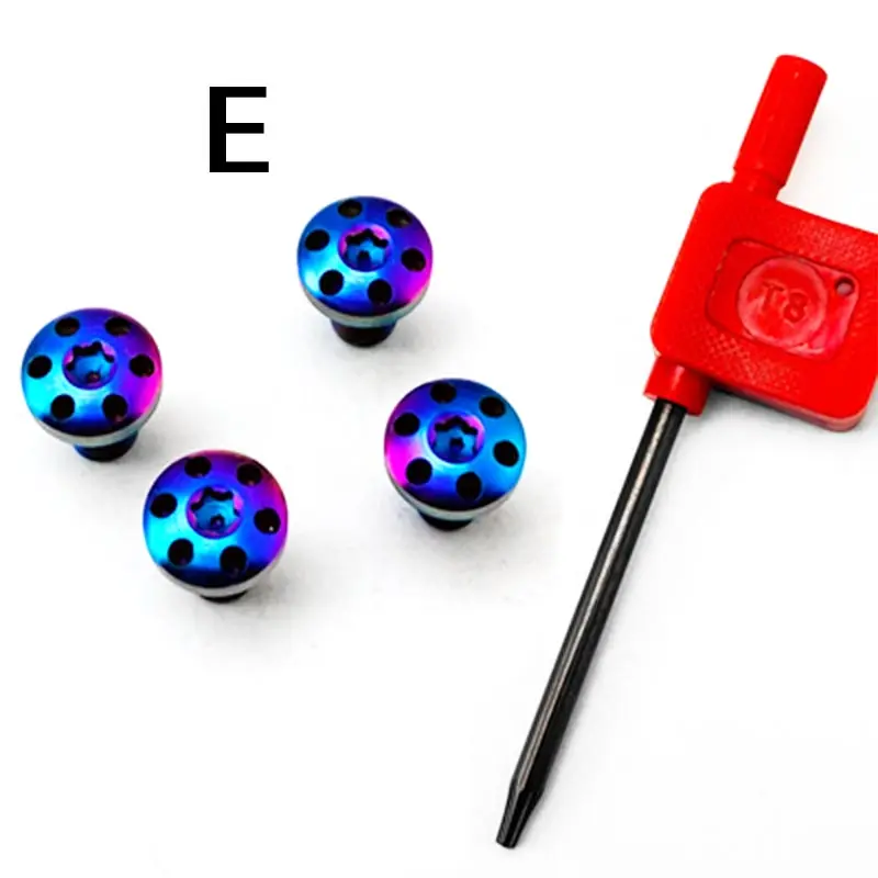 Customized 4Pieces 1911 Grips Screws Stainless Steel CNC T8 Plum Screw 1911 Roasting blue Grip Nail tactical screws