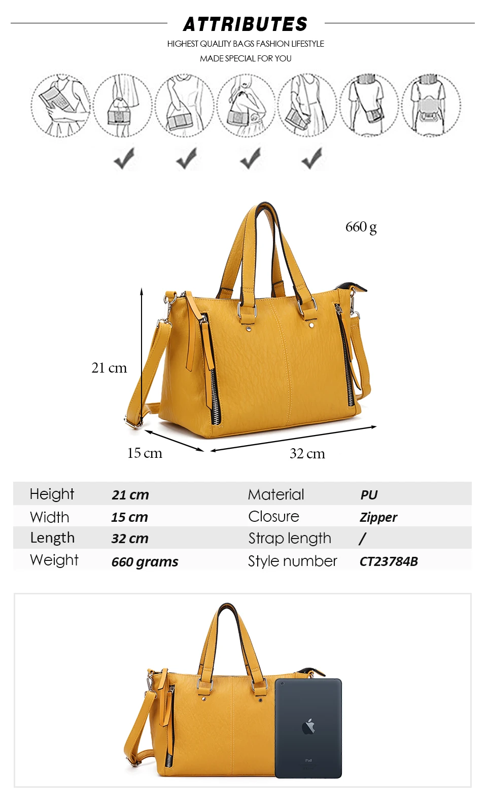 Женские сумки, повседневная женская сумка на плечо, мягкий дизайнерский рюкзак, высокое качество, женская сумка, украшение на молнии, дамская сумка на каждый день | CT23784