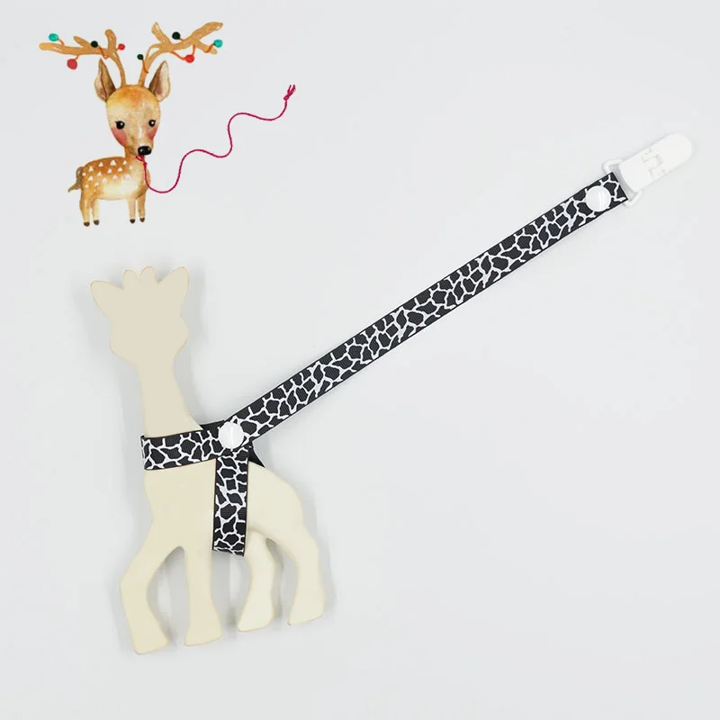Non-toxic Baby Giraffe holder chain clip Pacifier Chain Strap Stroller Hook Baby Stroller Toy Holder for Accessories pacifier clip pacifier chain stroller accessories pacifier accessories baby silicone accessories