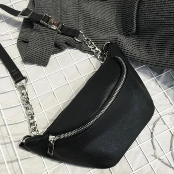 

GUMST Fashion Chain Fanny Pack Banana Waist Bag New Brand Belt Bag Women Waist Pack PU Leather Chest bag Belly Bag