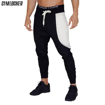 

new 2019 Autumn Pants Men Jogger Gyms Casual Bodybuilding men Pants Breathable Elastic Waist Workout slim fit Male Sweatpants