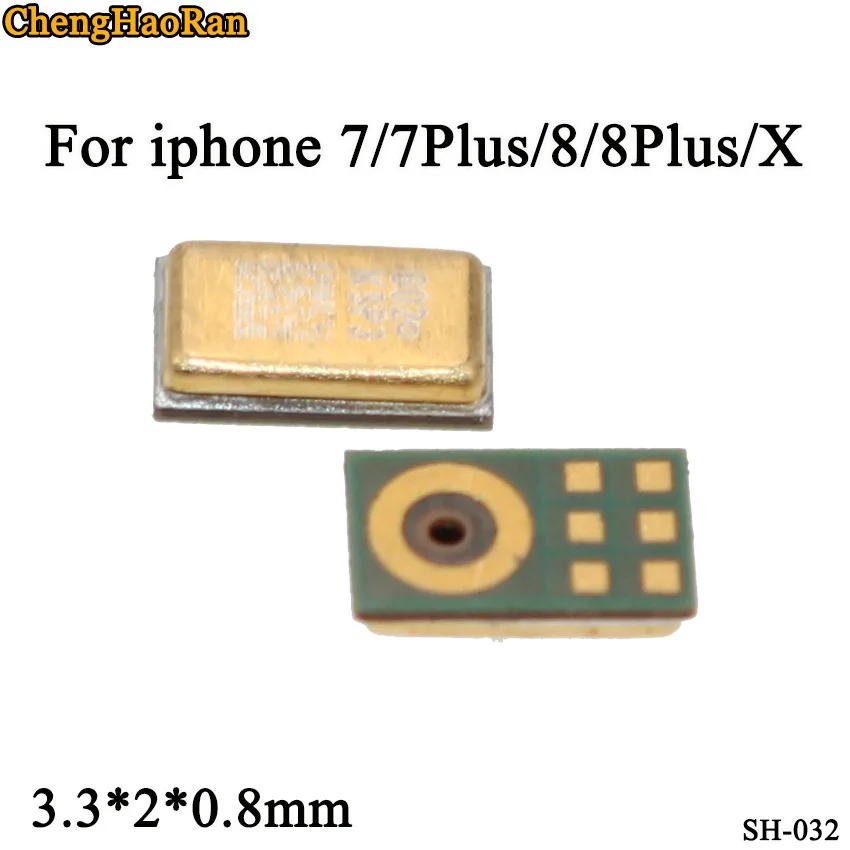 ChengHaoRan 10 шт./лот встроенный мобильный телефон, микрофон 3,3*2*0,8 мм для iPhone 7 7Plus 7P 8 8Plus 8P X микрофон