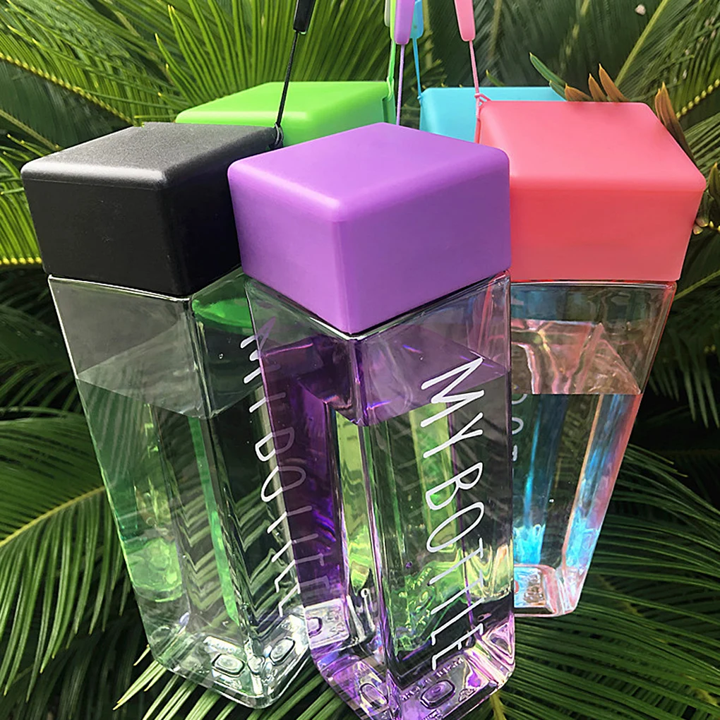 Generic 500ml Transparent Square Plastic Matte Water Bottle Cup Jumia