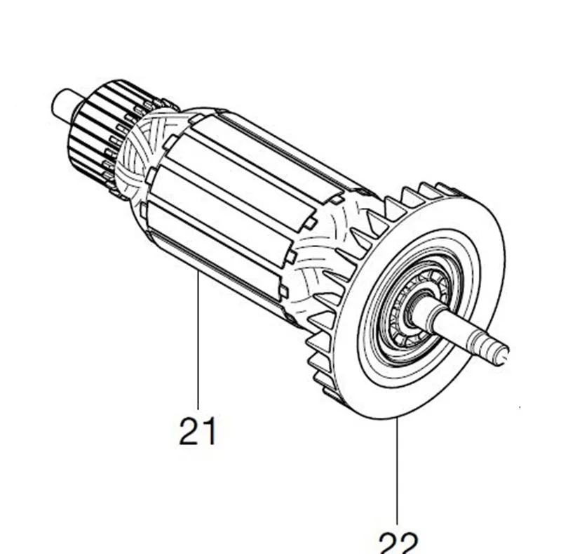 AC220-240V MAKITA 513873-7 ротор якорь электродвигателя для MT413 ротора