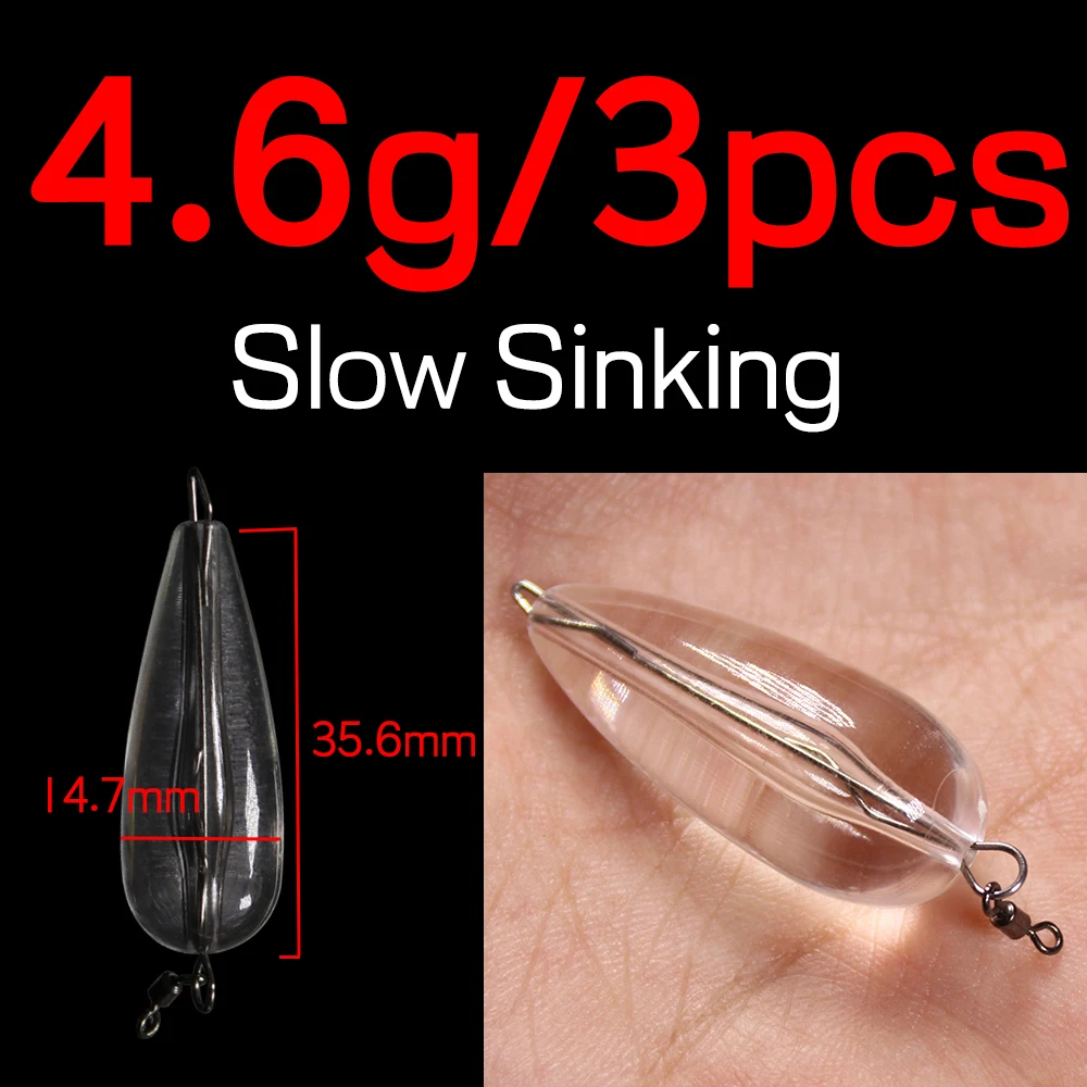 clear 3pcs 4.6g