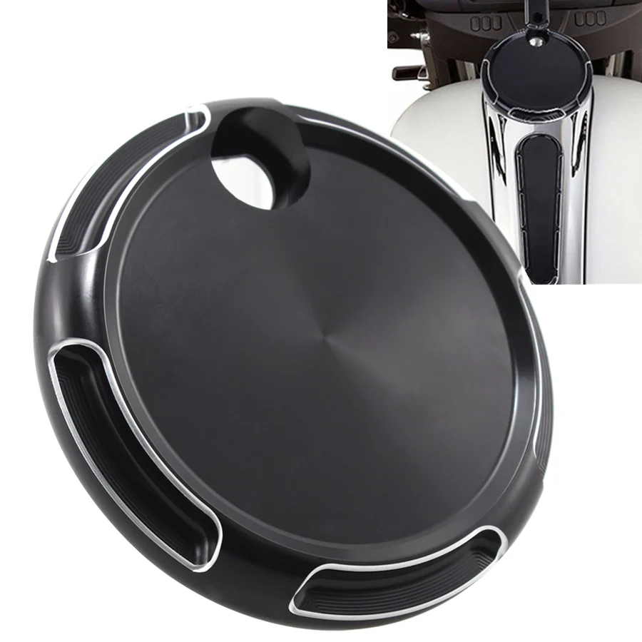 Black Fuel Door Cover for Harley 
